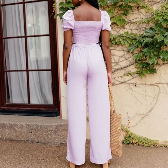 The Drop Women's Lavendula Pull On Wide Leg Pant by @ayeciara. Size Small. NWT! - Picture 4 of 10